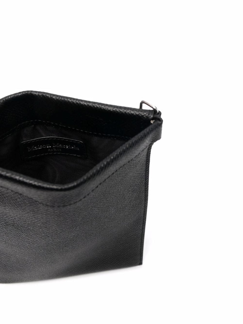 Leather Phone Pouch in Black - Maison Margiela