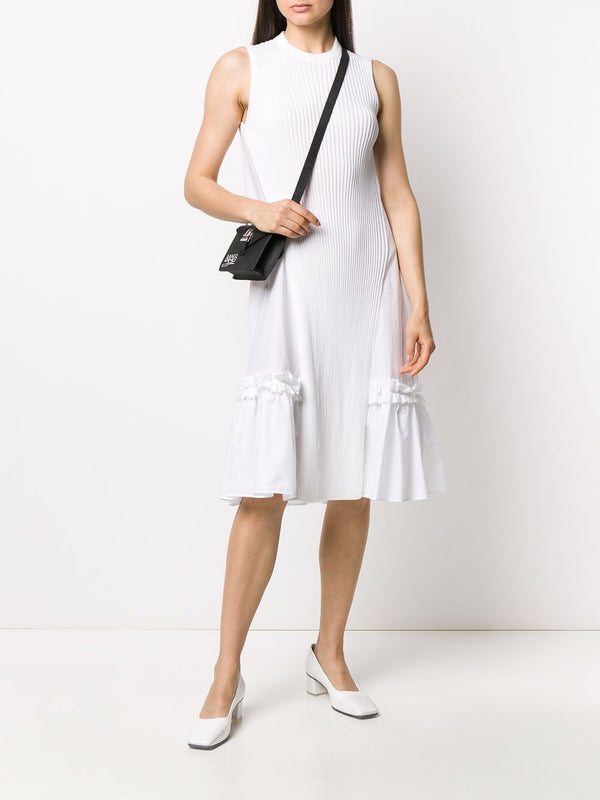 Mix Jacquard Dress - White