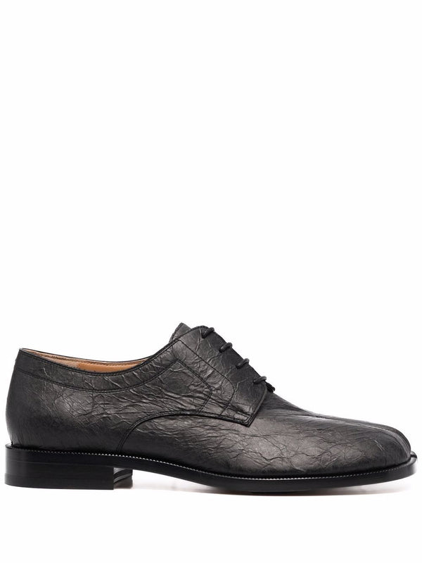 Paper Effect Mens Tabi Lace Up - Black