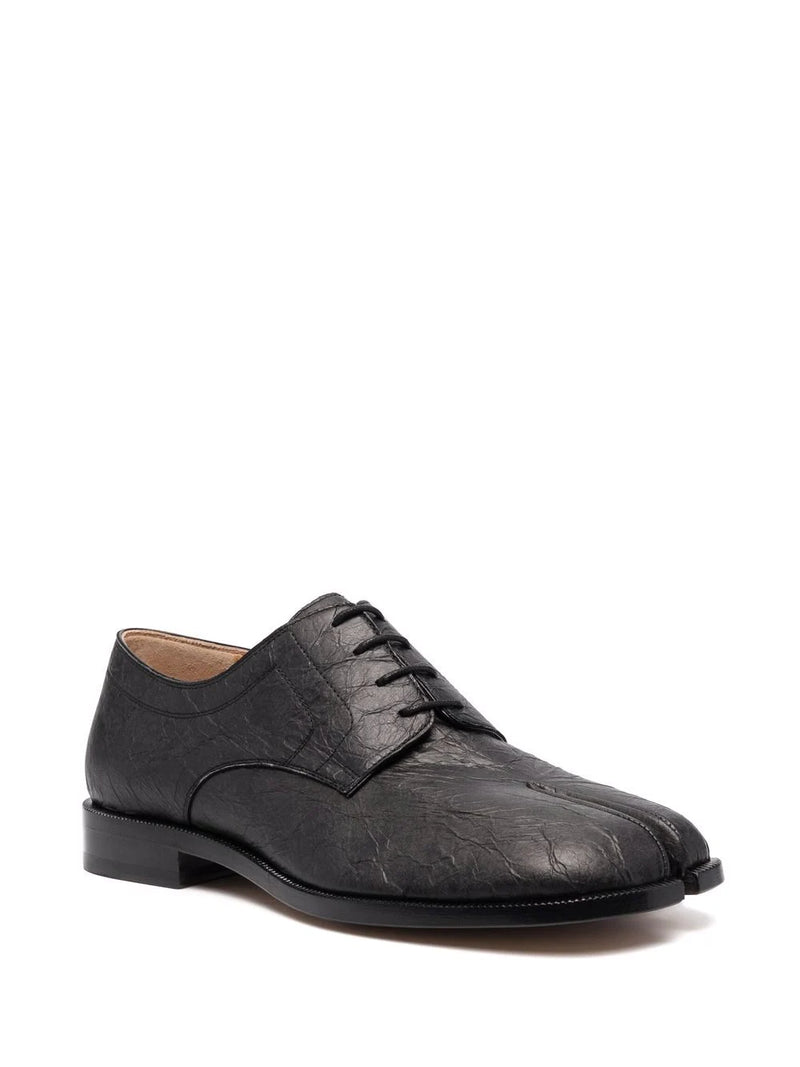 Paper Effect Mens Tabi Lace Up - Black