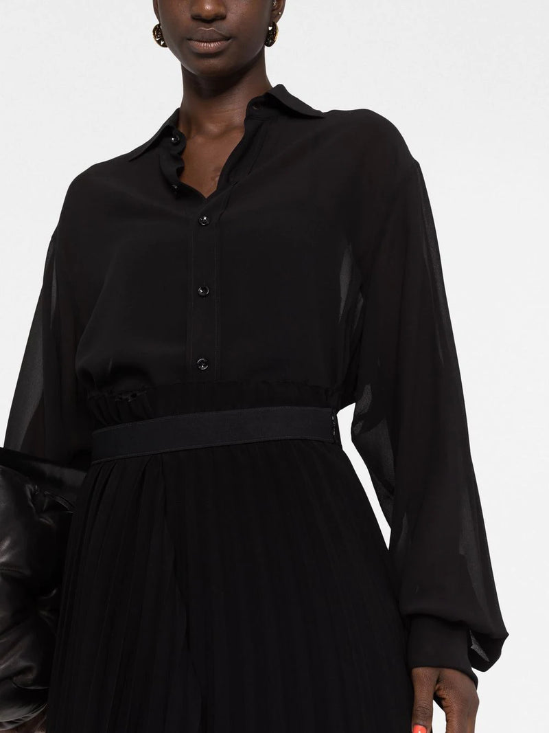Transparent Silk Shirt - Black
