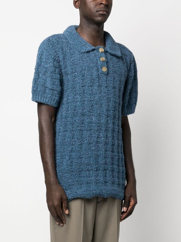 Knitted Polo Shirt - Dark Blue
