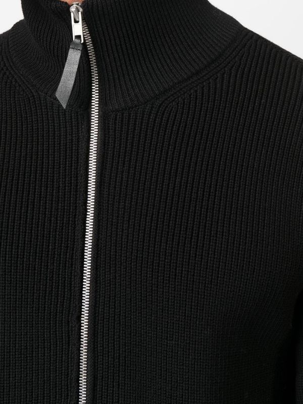 Zipped Turtleneck Knit - Black