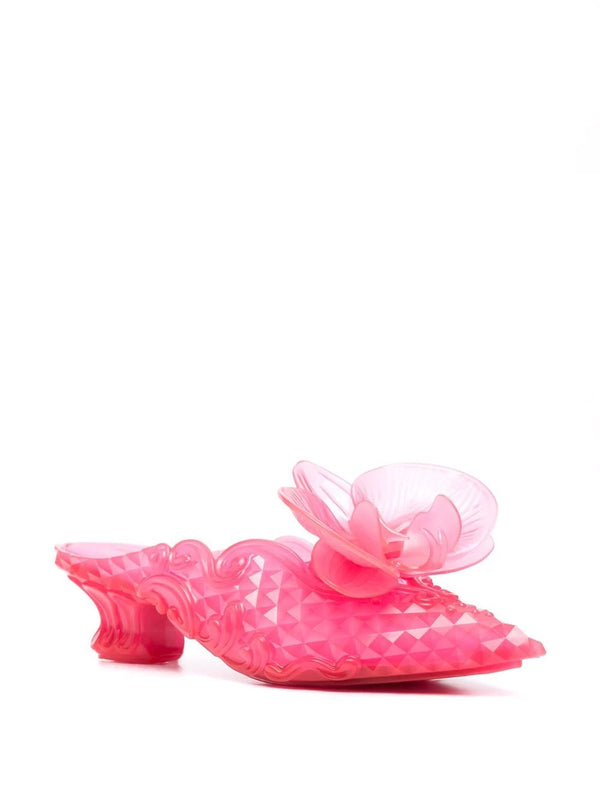 Court Shoe with Flower - Pink