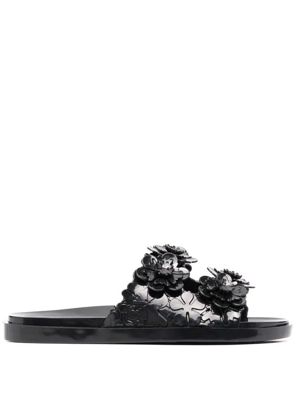 Wide Blossom Sandal - Black