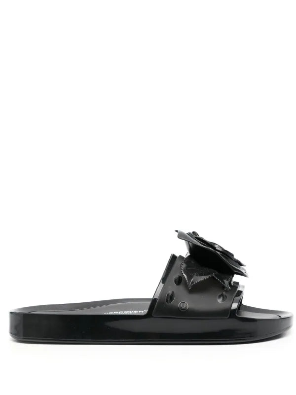 Melissa x Undercover collaboration slippers in black - 1