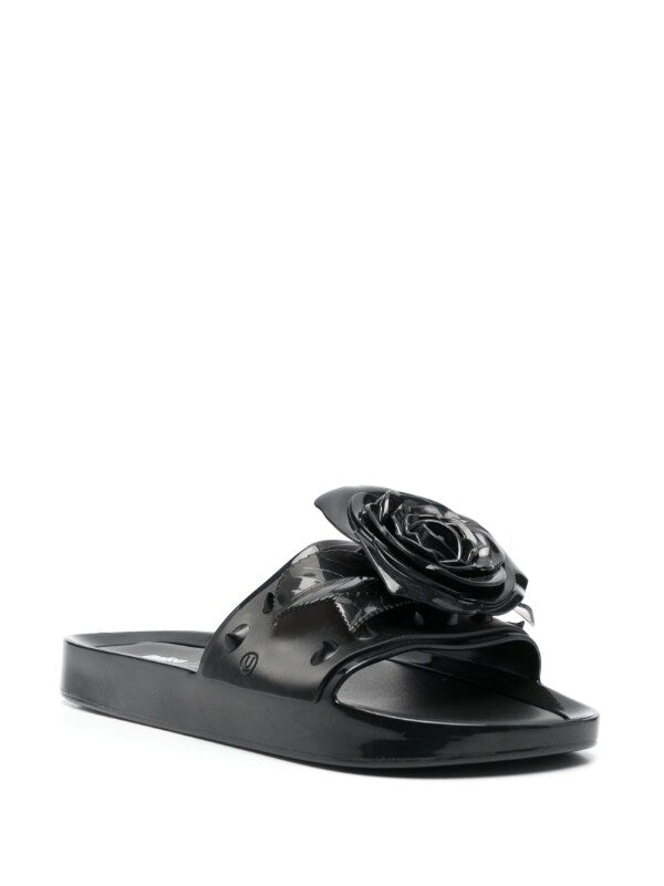 Melissa x Undercover collaboration slippers in black - 2