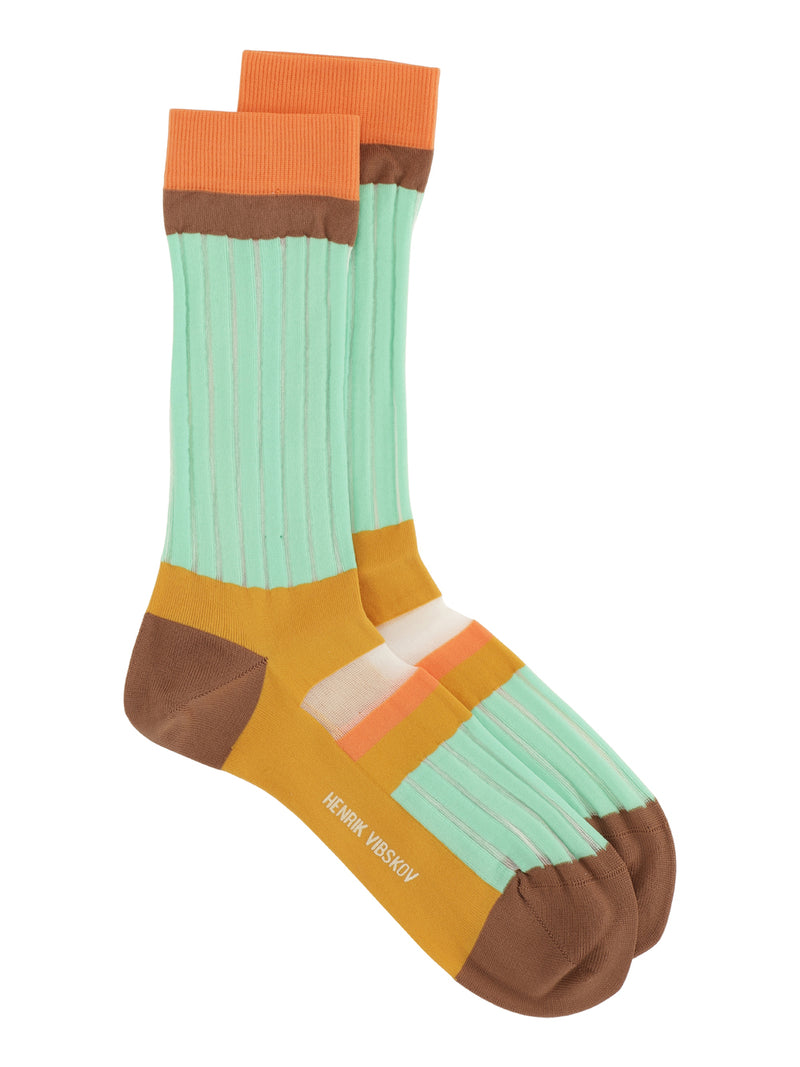 Playground Socks Femme - Mint Stripes