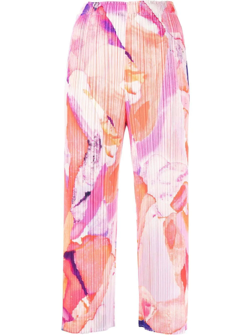 Petal Waltz Print Trousers - Pink