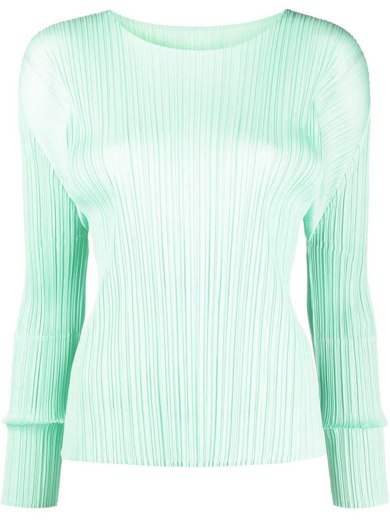 Sleeve Fold Top - Mint Green