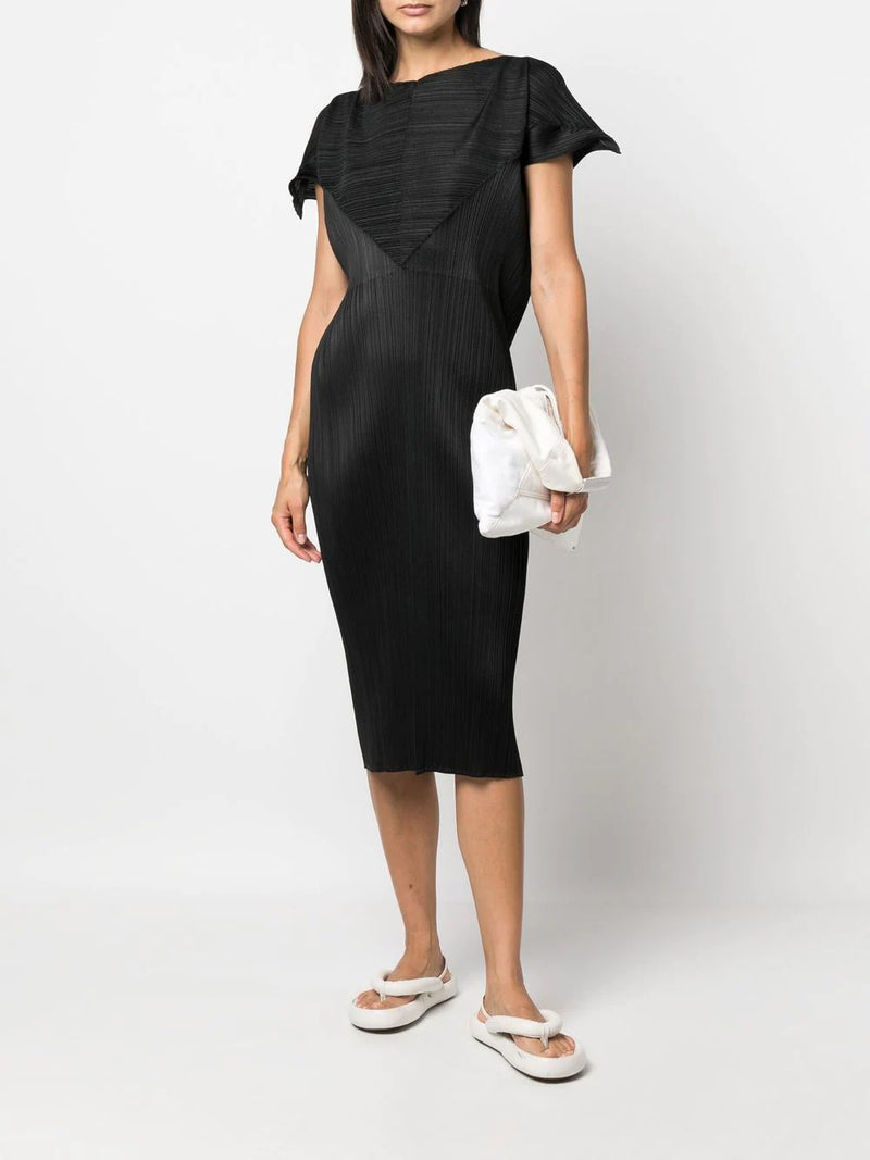 Pleats Please Issey Miyake | Try Angle Pleats Dress in Black