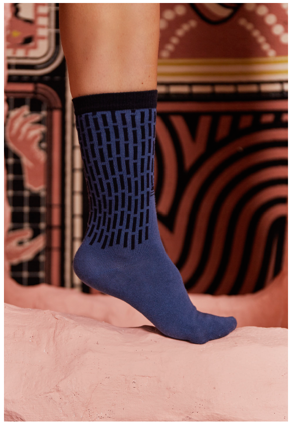 Shaved Socks Femme - Blue