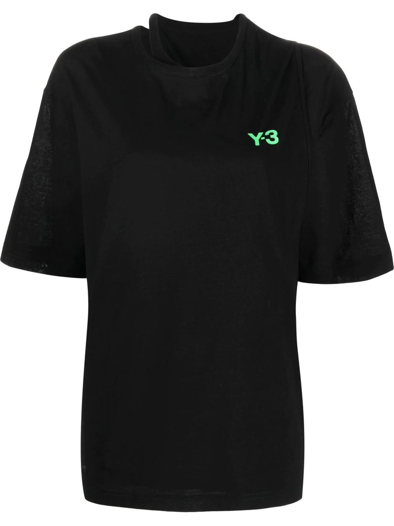 Dry Crepe Jersey Short Sleeve T-Shirt - Black