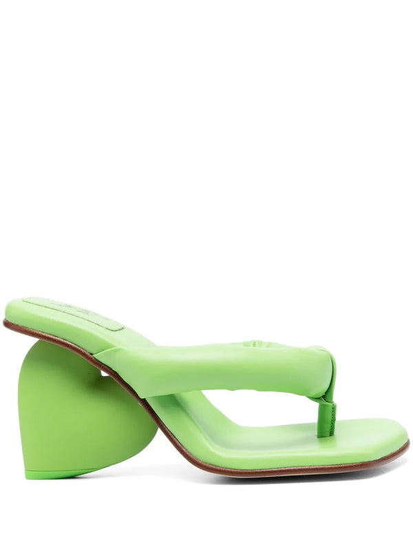 Yume Yume mules - Love bright green leather