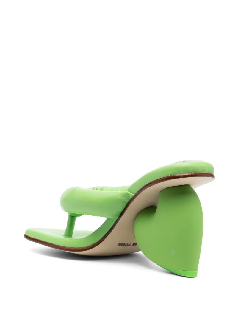 Yume Yume mules - Love bright green leather