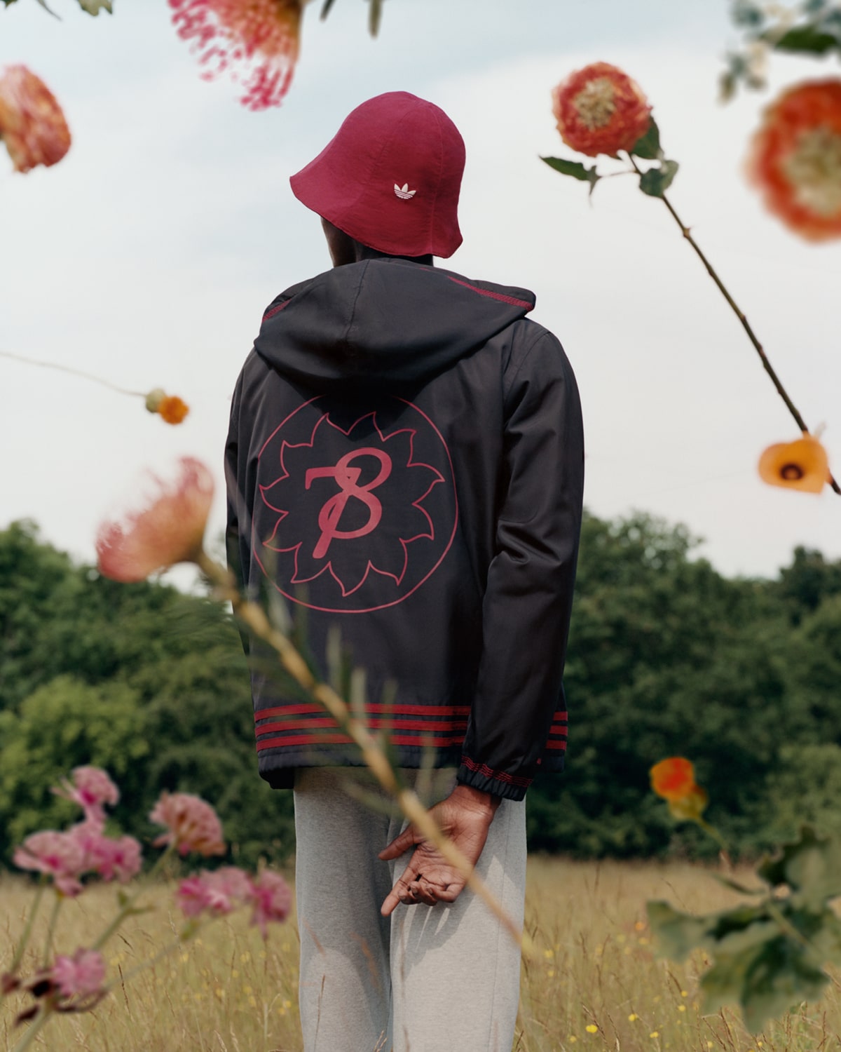 Sunhat - Night Indigo/Collegiate Burgundy-[-Adidas x Wales Bonner-3