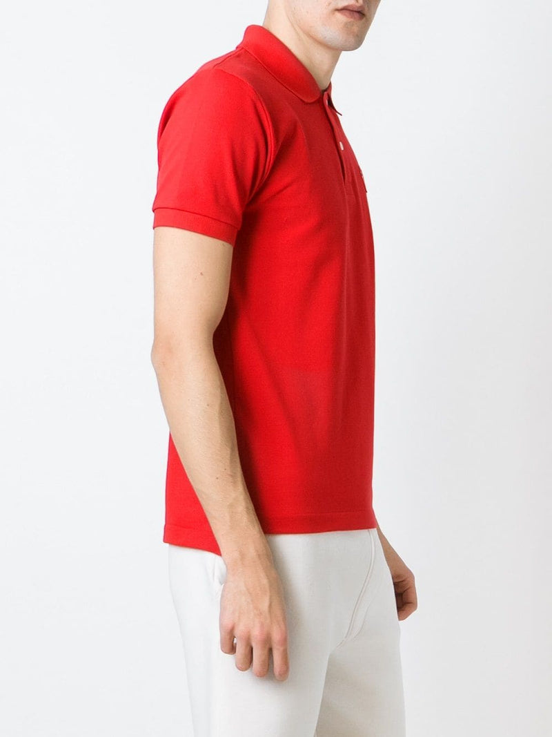 Mens Polo Shirt Red Heart - Red