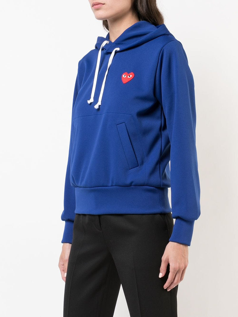 Womens Pullover Hoodie Red Heart - Blue