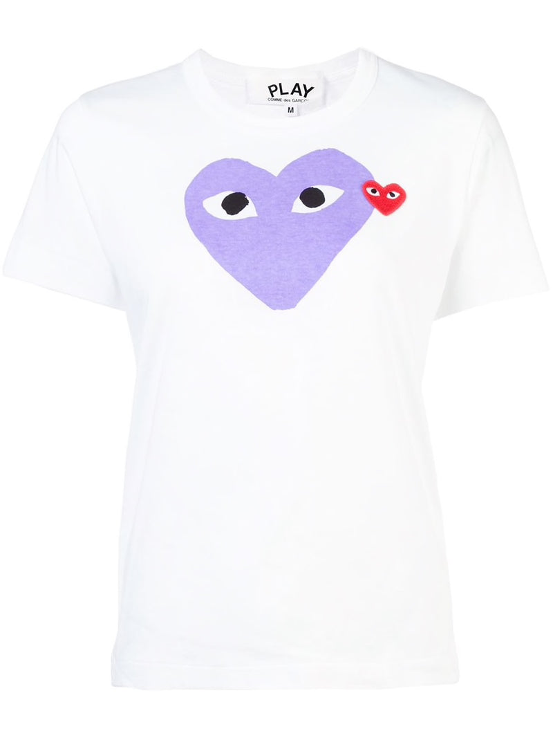 Womens T-Shirt Purple Heart - White