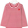 Kids Striped Play Tee - Red-[-Comme des Garçons Play KIDS-1