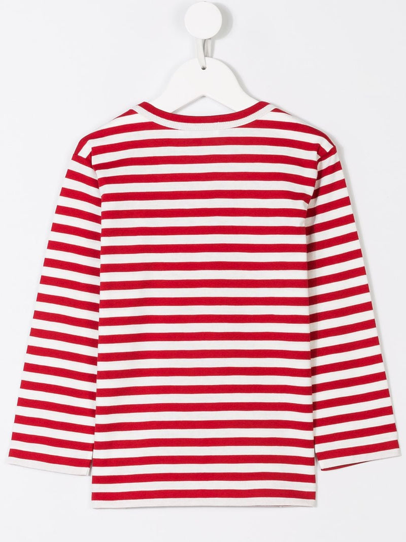 Kids Striped Play Tee - Red