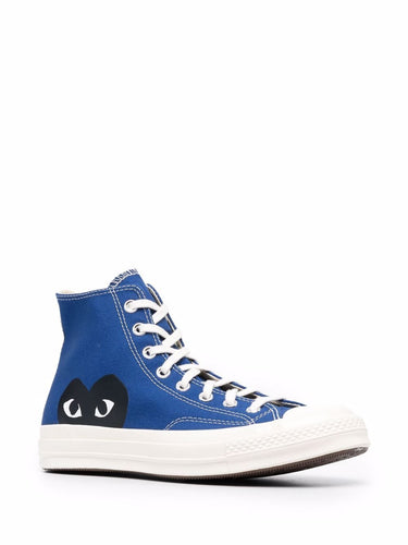 Converse High 'Chuck Taylor' Sneakers - Blue-[-Comme des Garçons Play-3