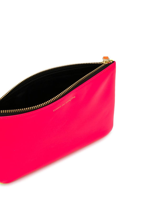 Comme des Garcons Wallet - super fluo wallet in pink and yellow - 2