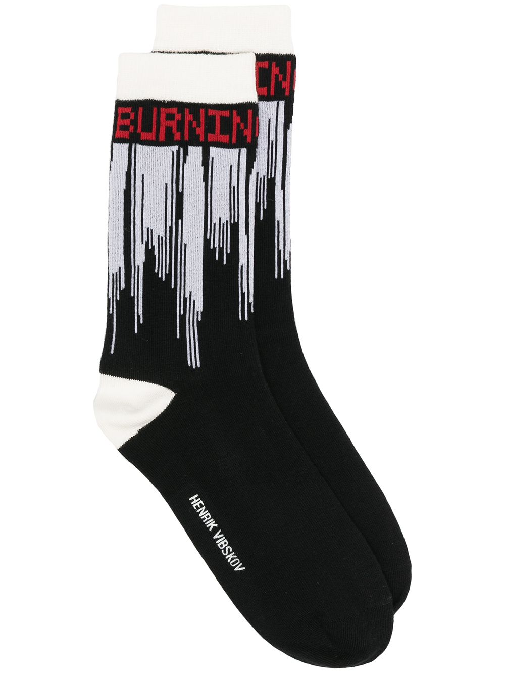 Dripping Love Socks Femme - Red Love Burning-[-Henrik Vibskov-1