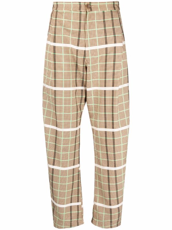 Easy Pants - Green Brown Checks