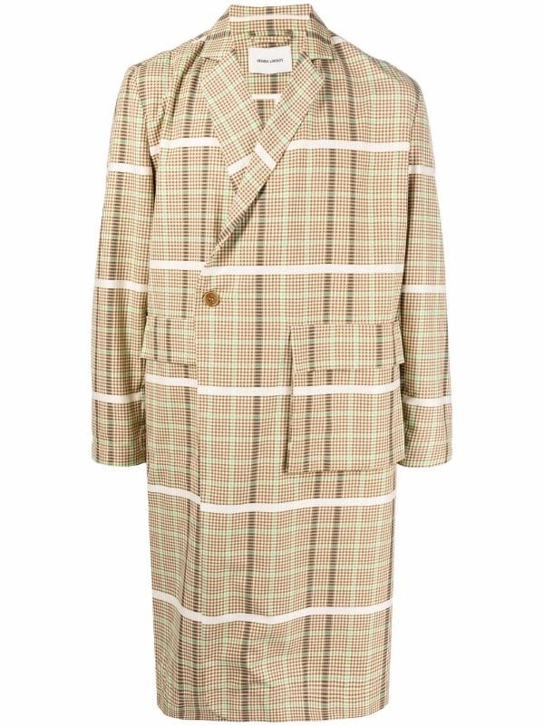 New Candle Coat - Green Brown Checks