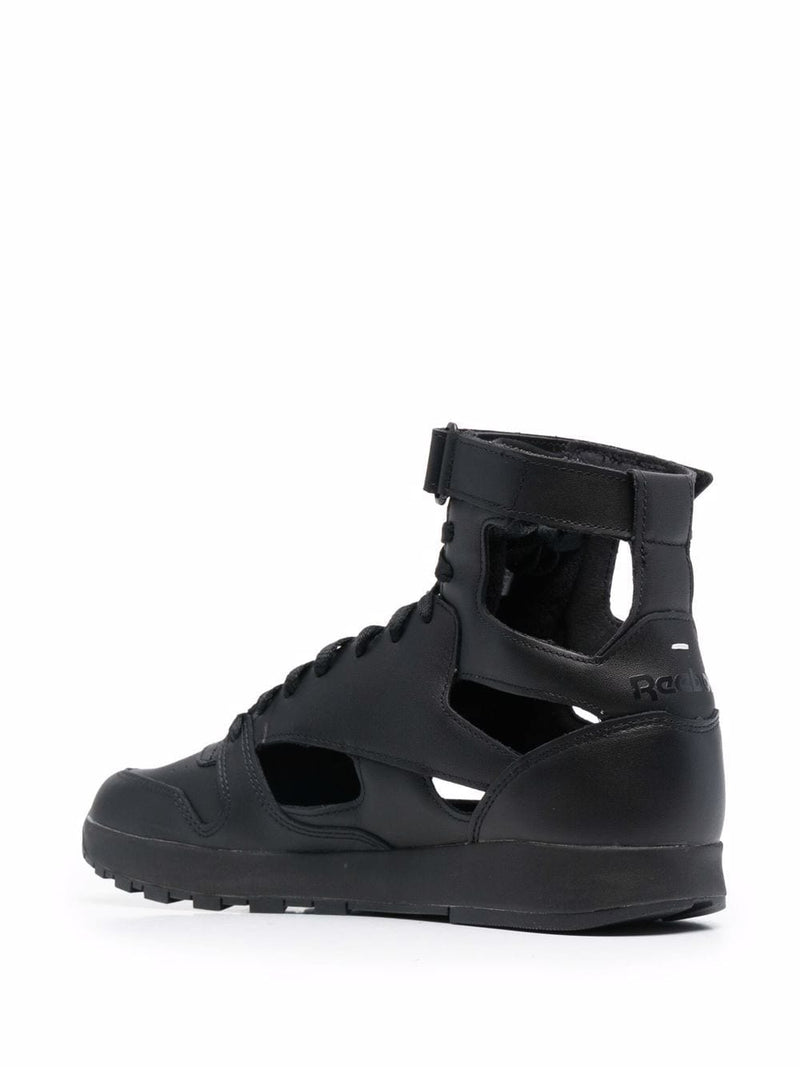 Mens Gladiator High Top Tabi Sneakers - Black