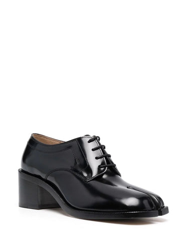 Derby Heel Tabi Shoes - Black