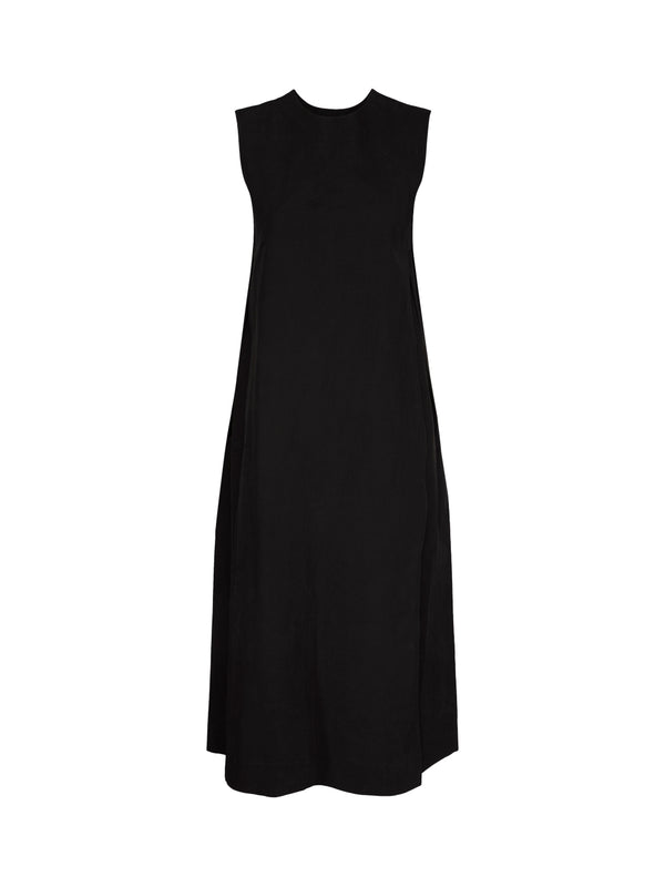 Loose Fit Midi Dress - Black