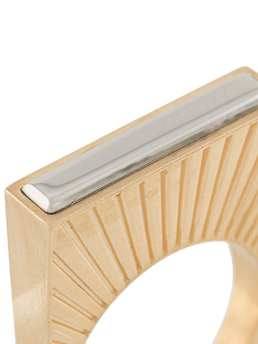 engraved two-tone ring - Gold/Silver-[-Maison Margiela-2