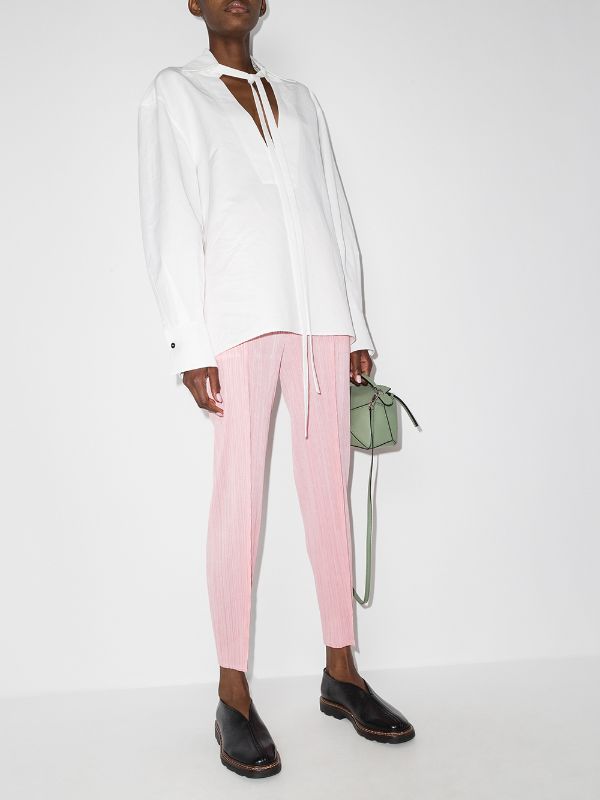 Centre Pleated Trousers  - Light Pink
