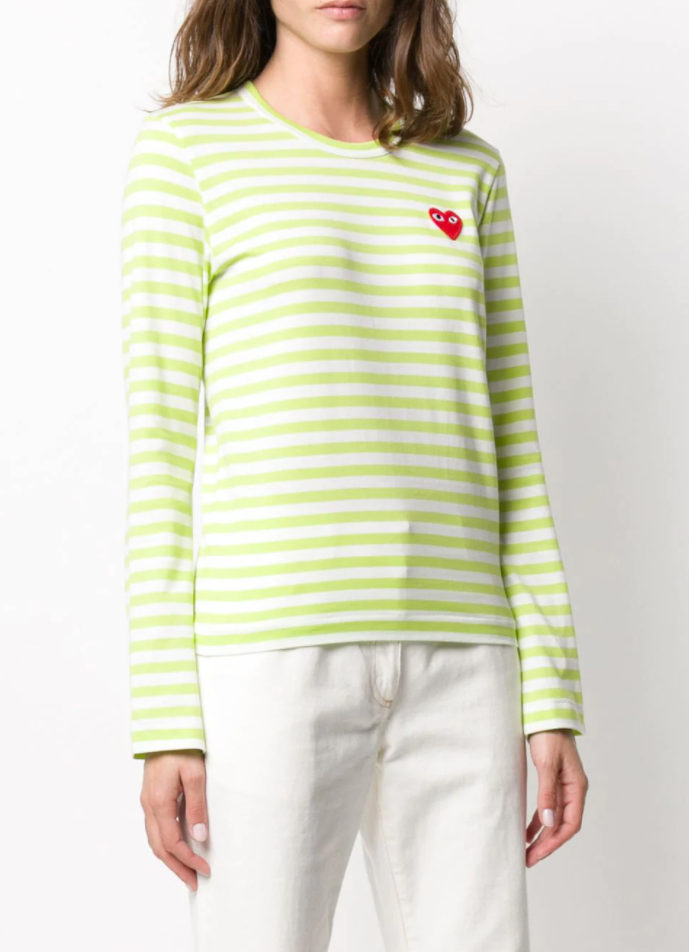 Comme retailers des garcons women s striped shirt