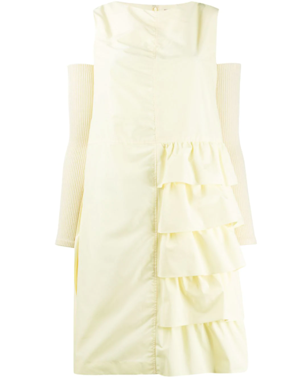 Ruffled Detail Dress - Yellow