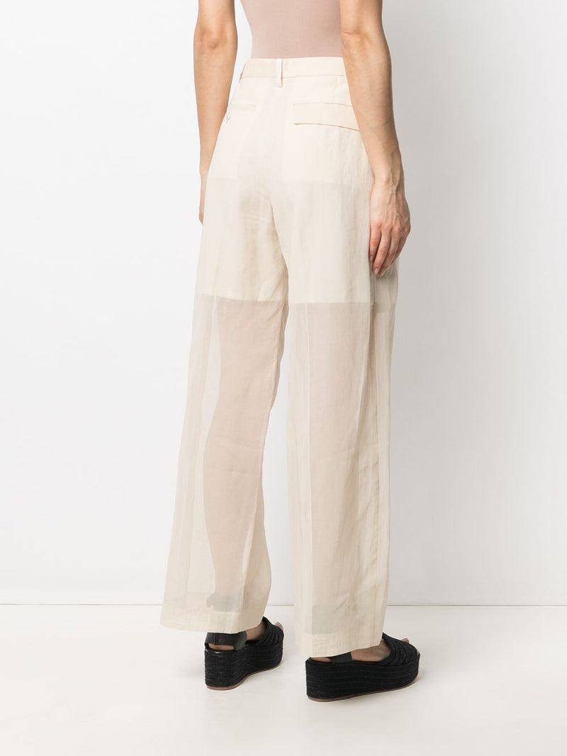 Transparent Overlay Pants - Ivory