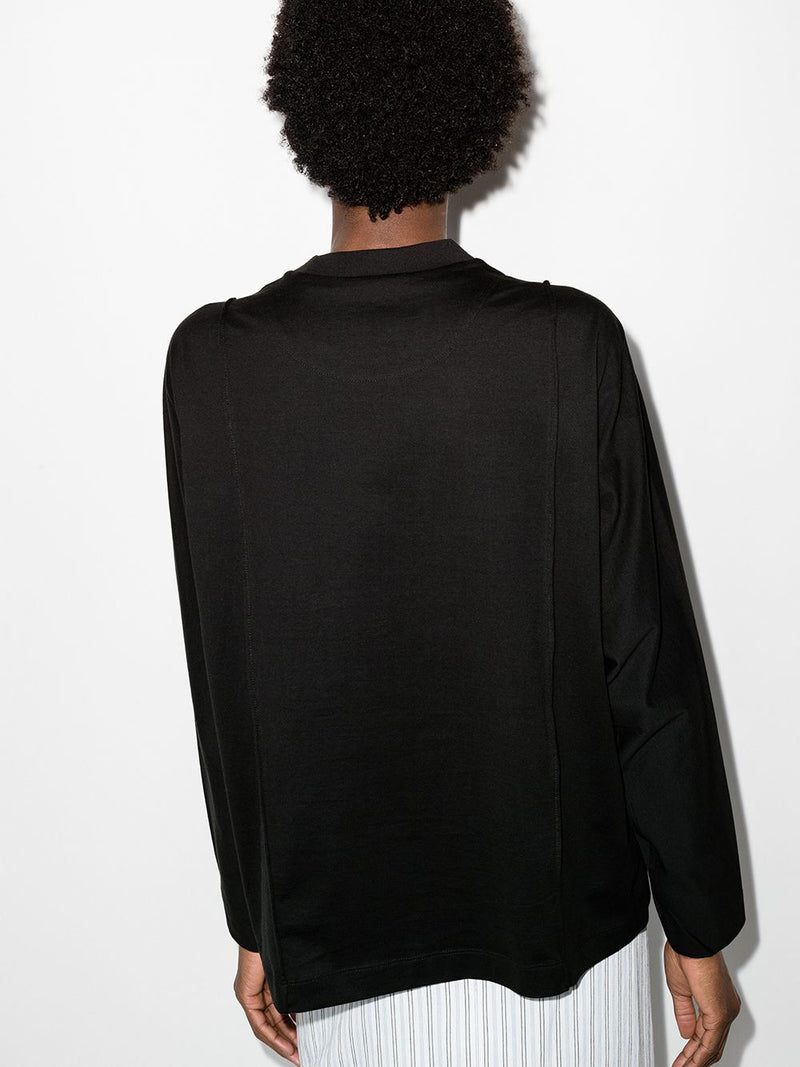 Classic Tailored Long Sleeve T-Shirt - Black