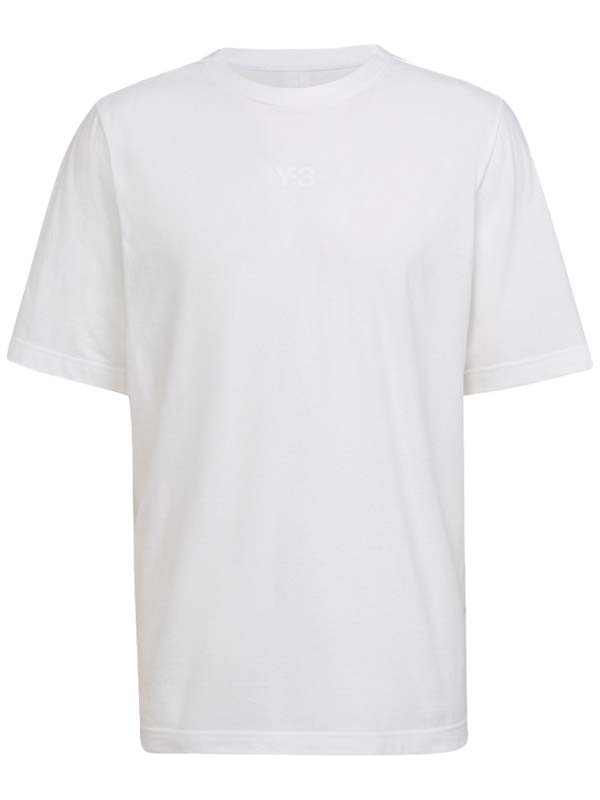 Y-3 Chest Logo Short Sleeve T-Shirt in White - Henrik Vibskov Boutique